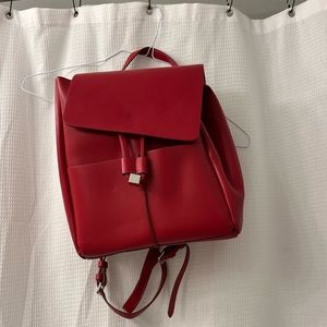 Red Leather Backpack